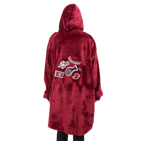 Snuggs Blanket Hoodie Dark Red مدفع رمضان